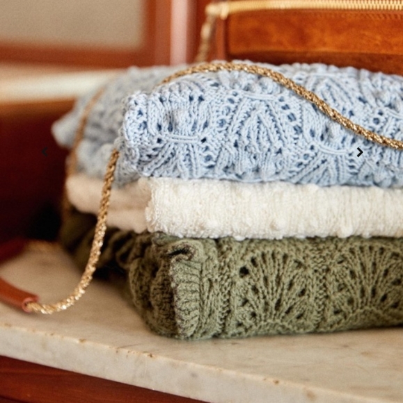 NWT Sezane Annette jumper in light blue Small size - Picture 6 of 6